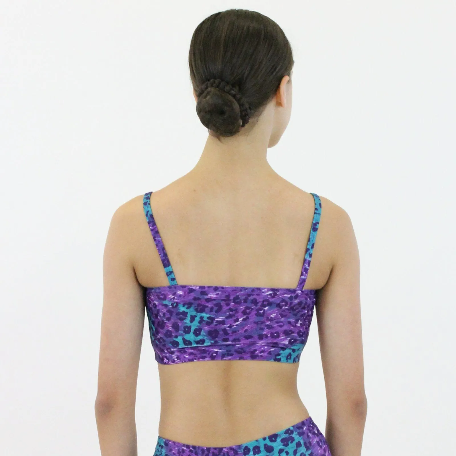 SALE - ECHO - PRINTED LYCRA CAMISOLE CROP TOP - HUNTER