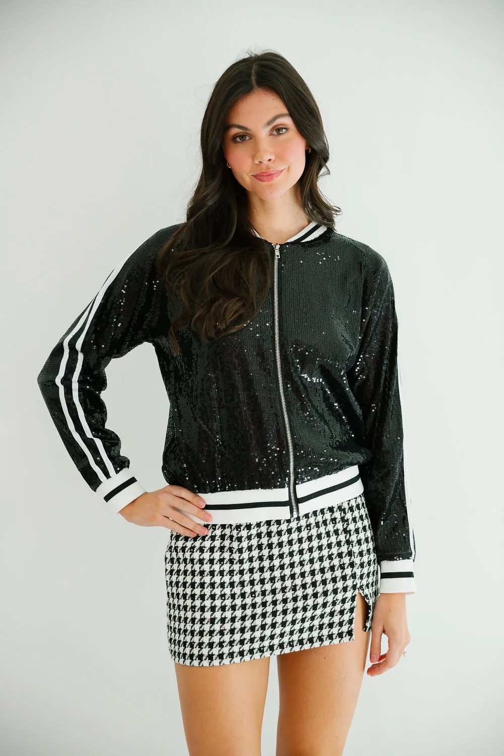 SANTA BABY BLACK SEQUIN JACKET