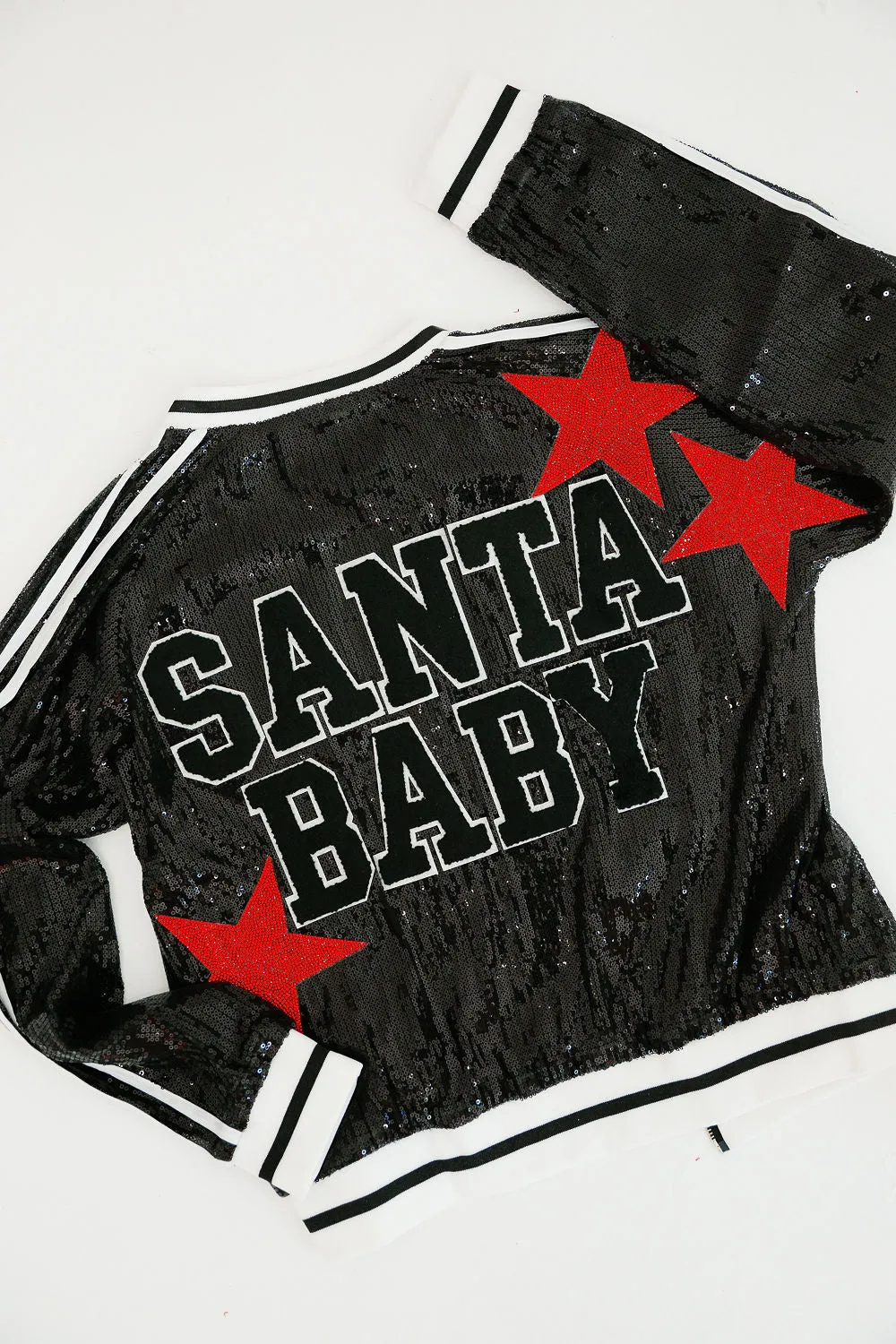 SANTA BABY BLACK SEQUIN JACKET