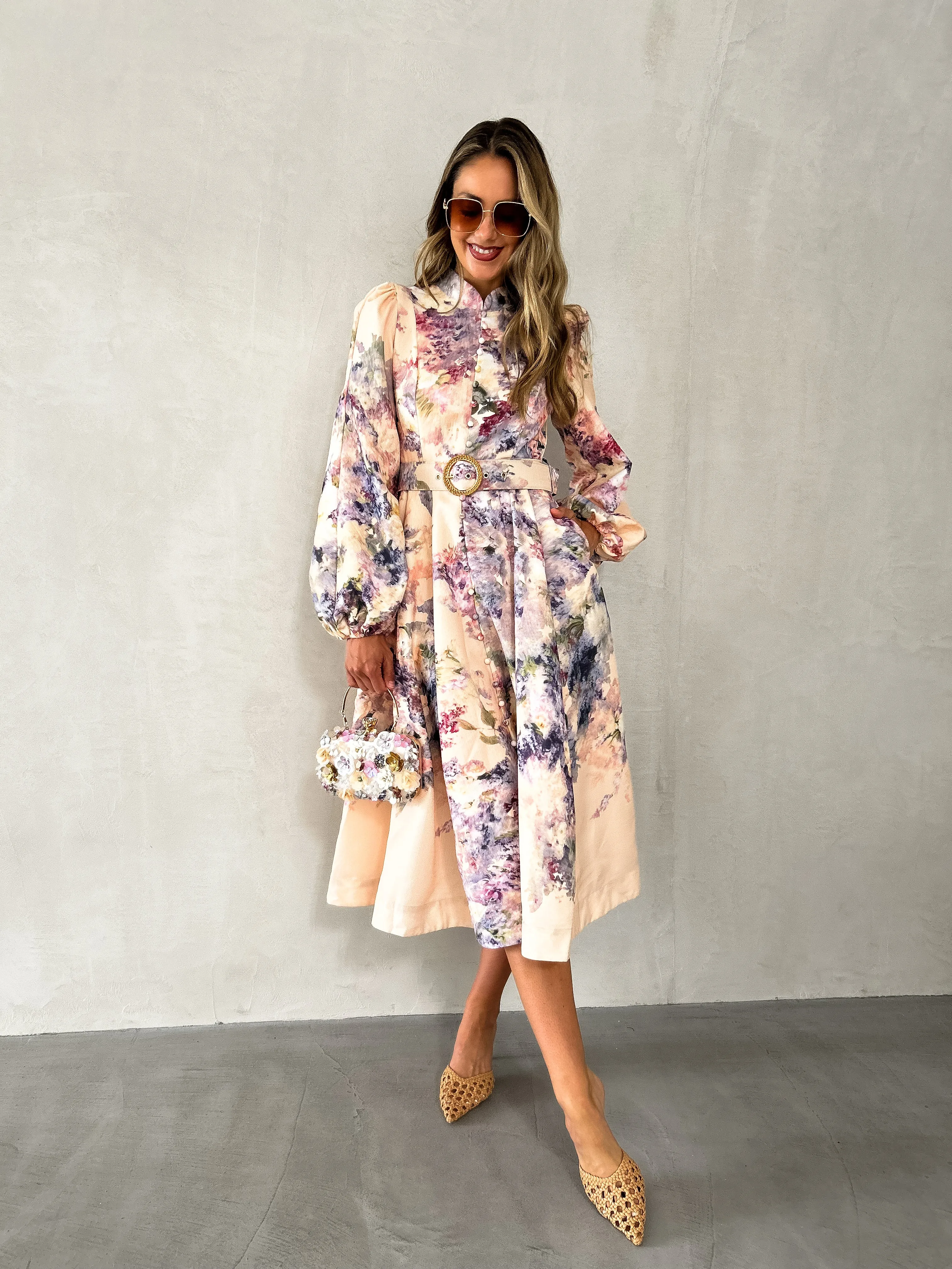 SERAFINA Pocketed Midi Dress