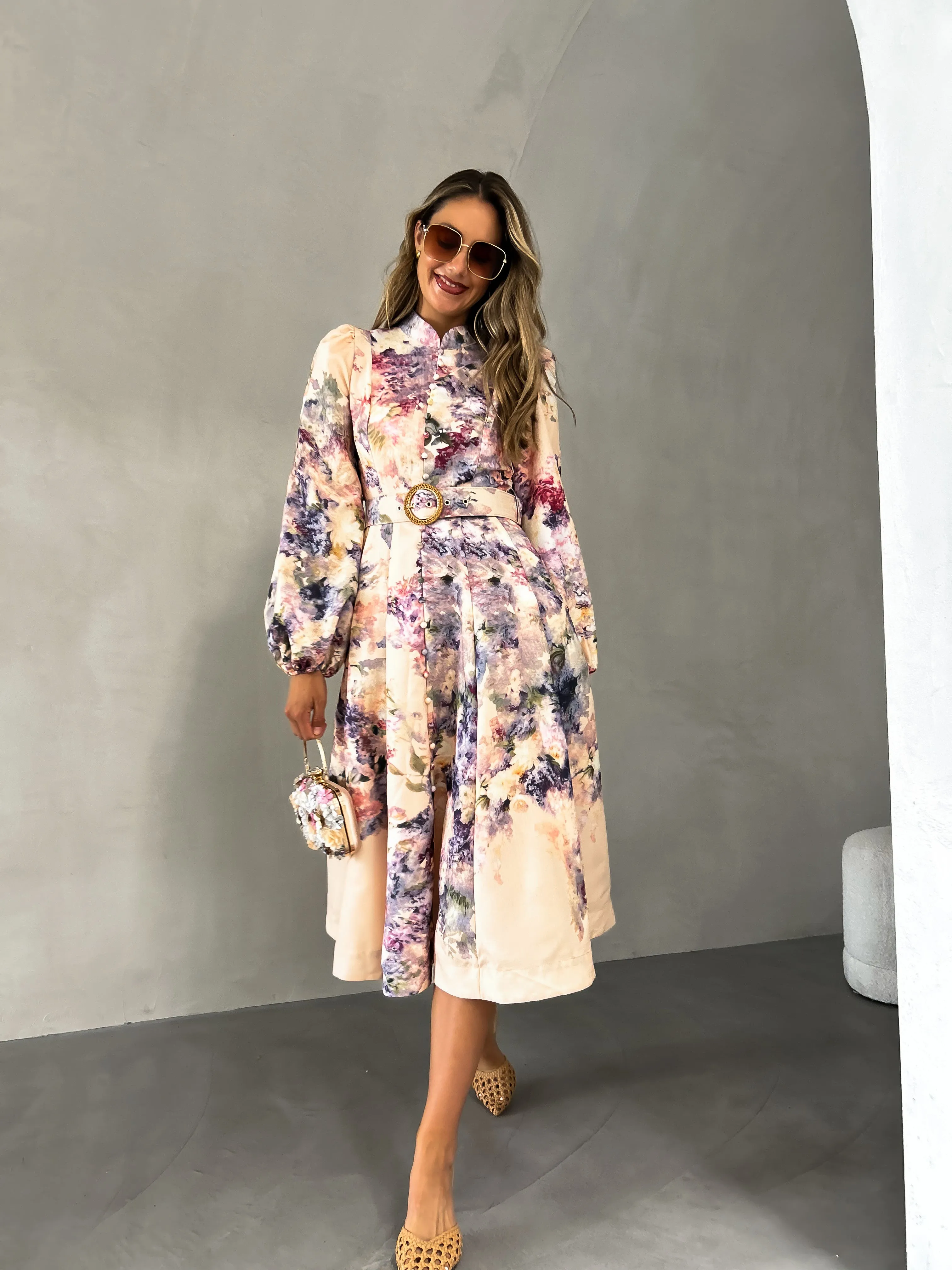 SERAFINA Pocketed Midi Dress