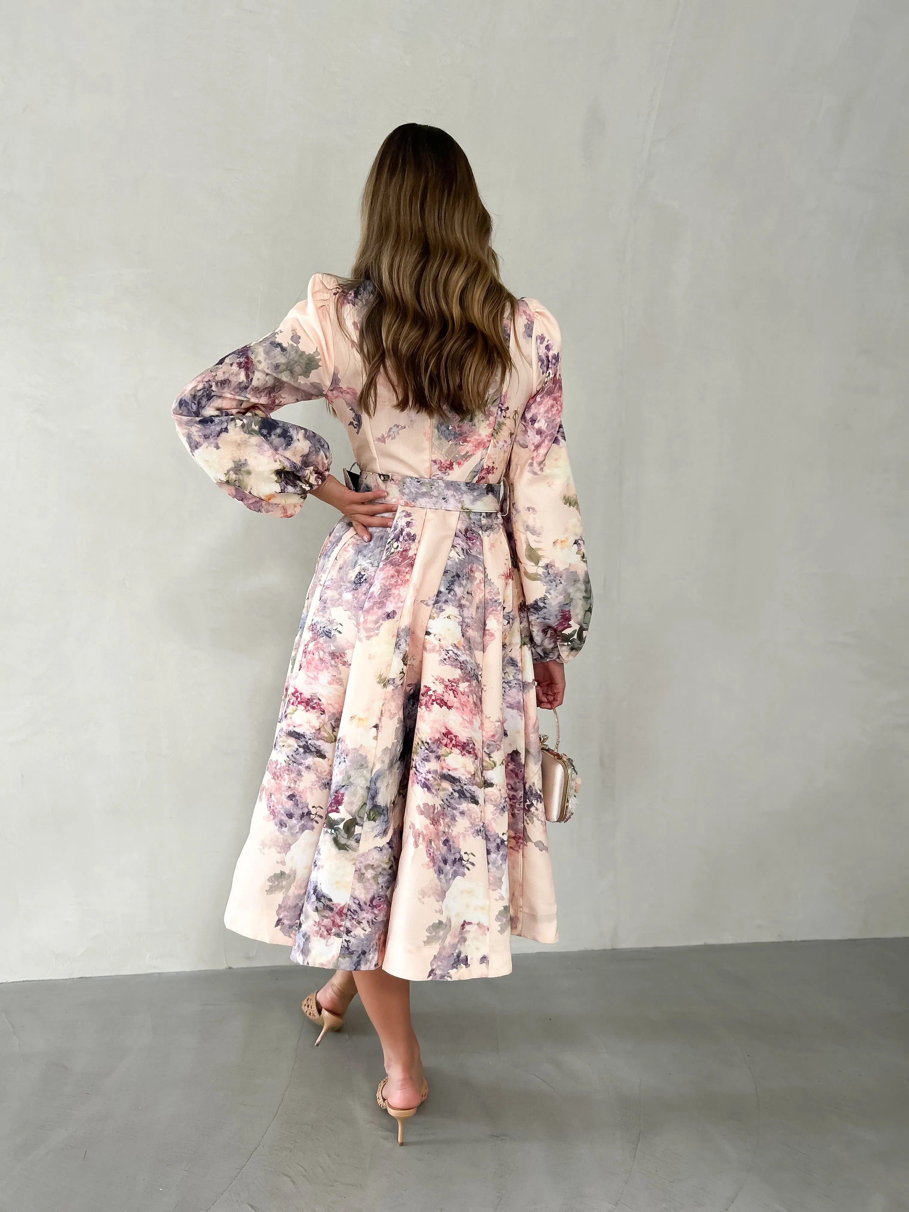 SERAFINA Pocketed Midi Dress