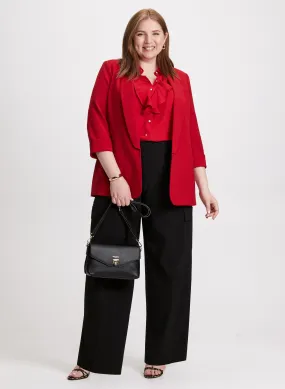 Shawl Collar Jacket & Wide Leg Cargo Pants