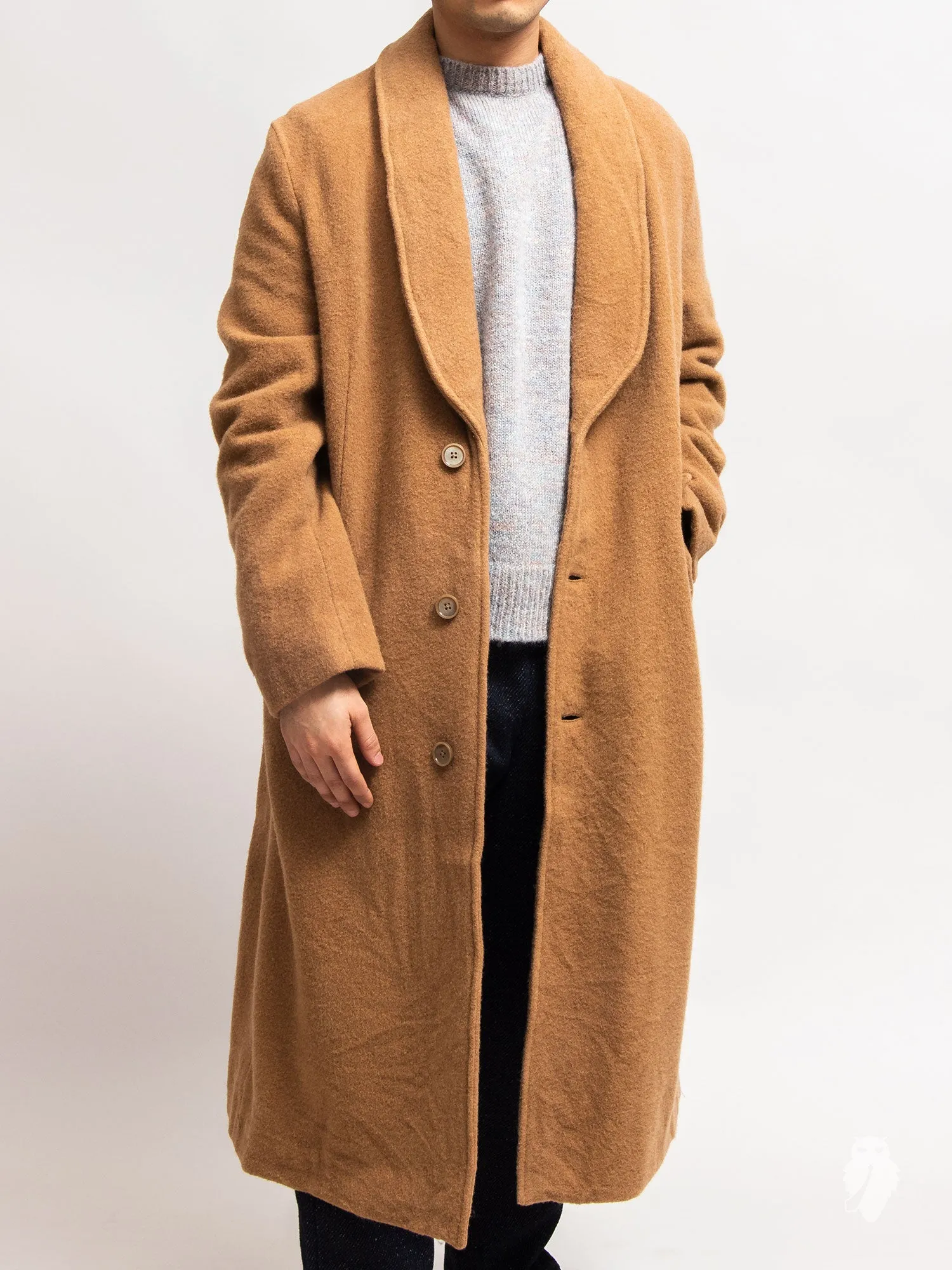 Shawl Contour Coat in Camel