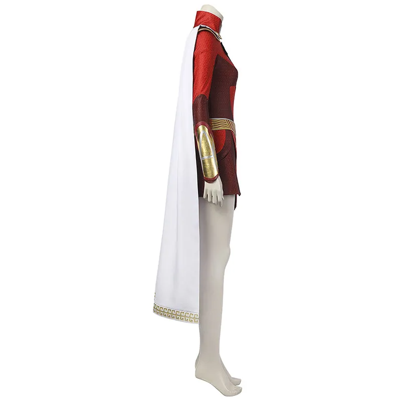 Shazam! Fury Of The Gods Mary Marvel Cosplay Lady Shazam Costume Supergirl Jumpsuit With Boots