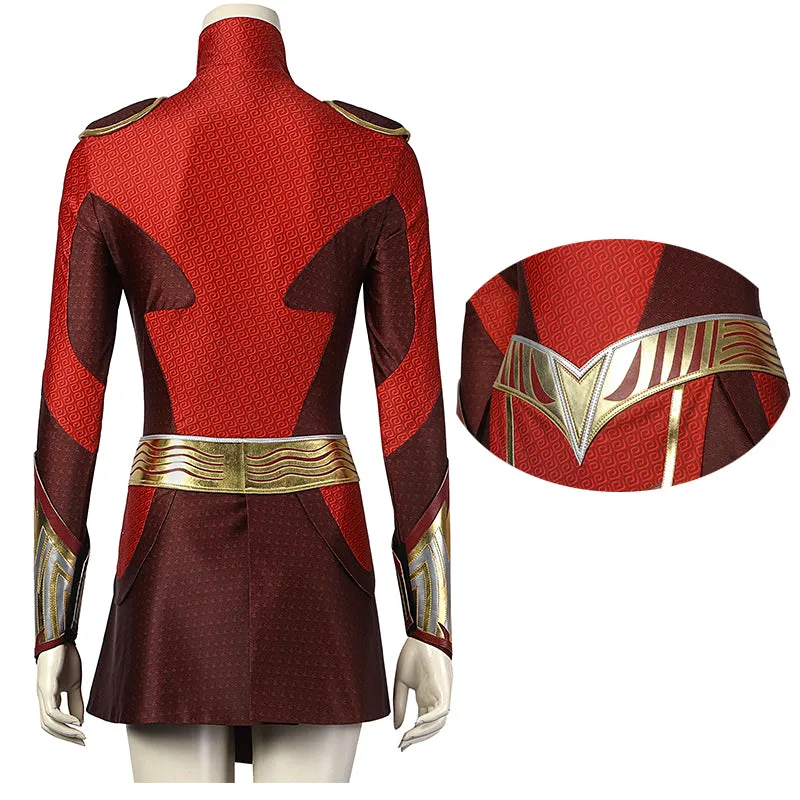 Shazam! Fury Of The Gods Mary Marvel Cosplay Lady Shazam Costume Supergirl Jumpsuit With Boots
