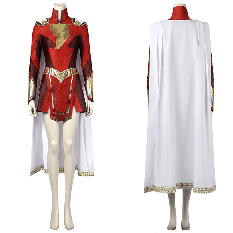 Shazam! Fury Of The Gods Mary Marvel Cosplay Lady Shazam Costume Supergirl Jumpsuit With Boots