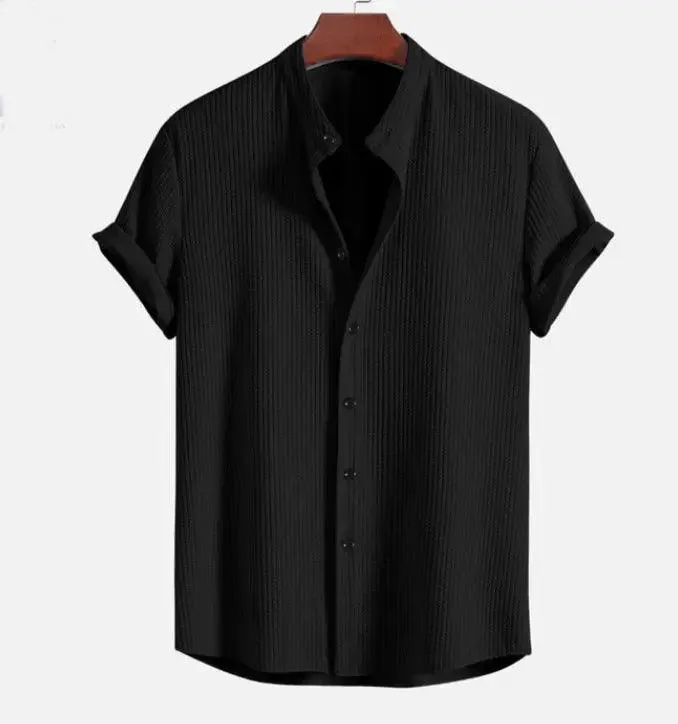 Short Sleeve Loose Shirt Top Summer Mens Clothing | men's summer shirts