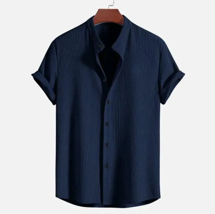 Short Sleeve Loose Shirt Top Summer Mens Clothing | men's summer shirts
