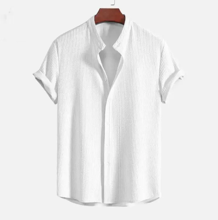 Short Sleeve Loose Shirt Top Summer Mens Clothing | men's summer shirts