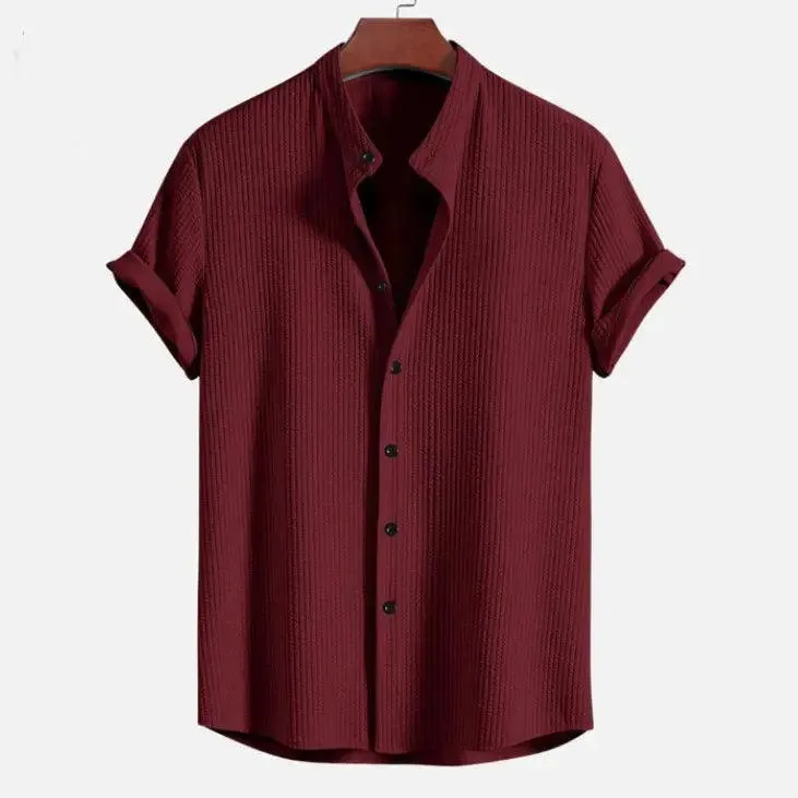 Short Sleeve Loose Shirt Top Summer Mens Clothing | men's summer shirts
