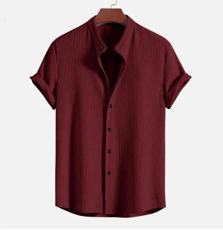Short Sleeve Loose Shirt Top Summer Mens Clothing | men's summer shirts