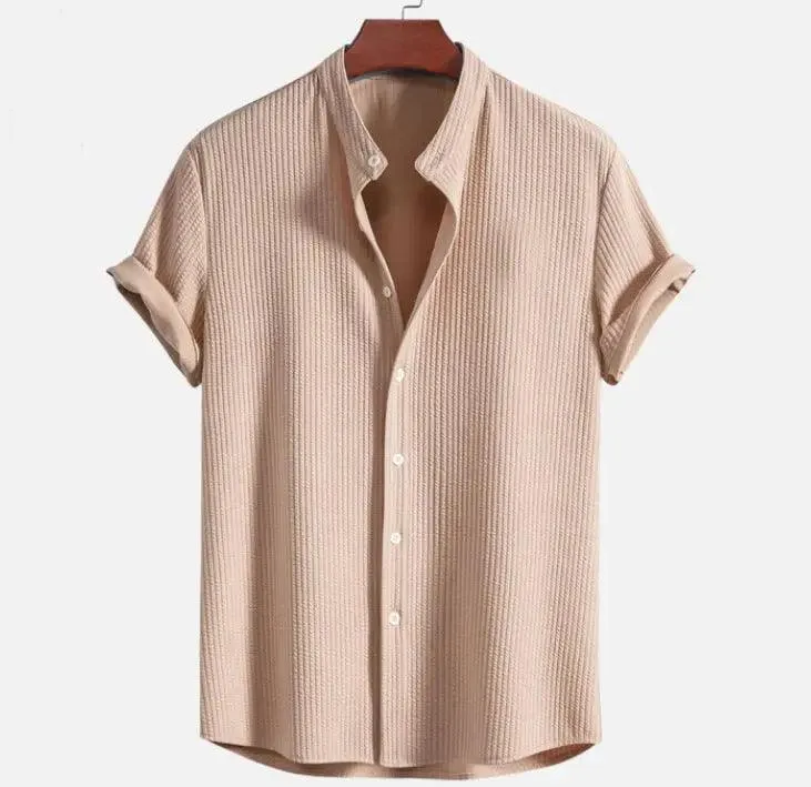 Short Sleeve Loose Shirt Top Summer Mens Clothing | men's summer shirts