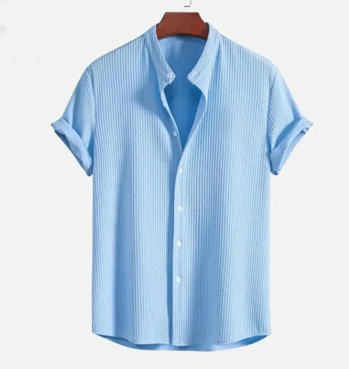 Short Sleeve Loose Shirt Top Summer Mens Clothing | men's summer shirts