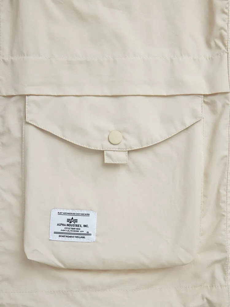 SHORT SLEEVE MULTI POCKET ZIPPERED SHIRT JACKET