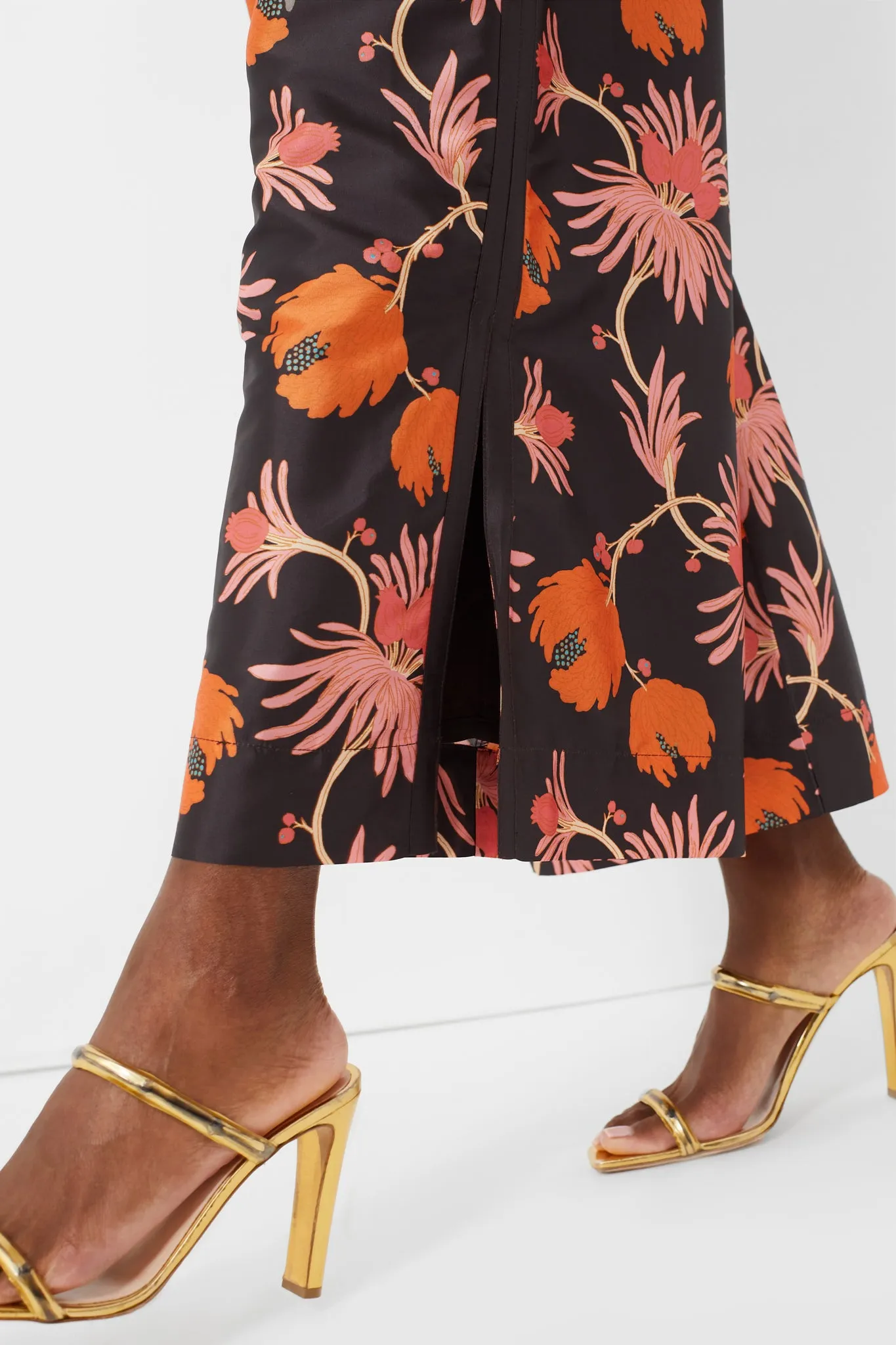 Silk Fantasia Print Palazzo Pants