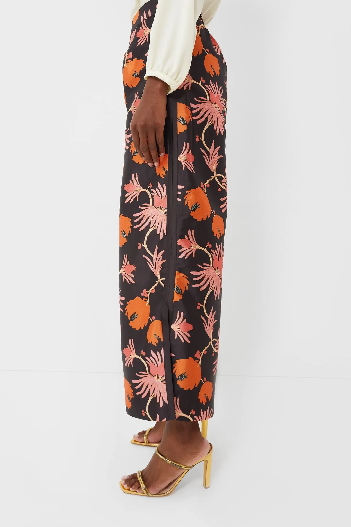 Silk Fantasia Print Palazzo Pants