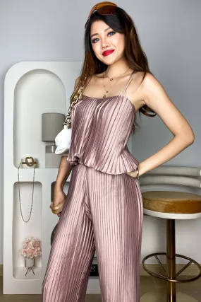 Sishe Pleated Camisole in Rose Taupe