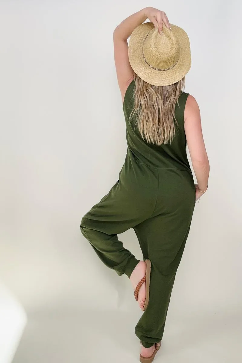 Sleeveless Harem Jumpsuit - 3 colors!