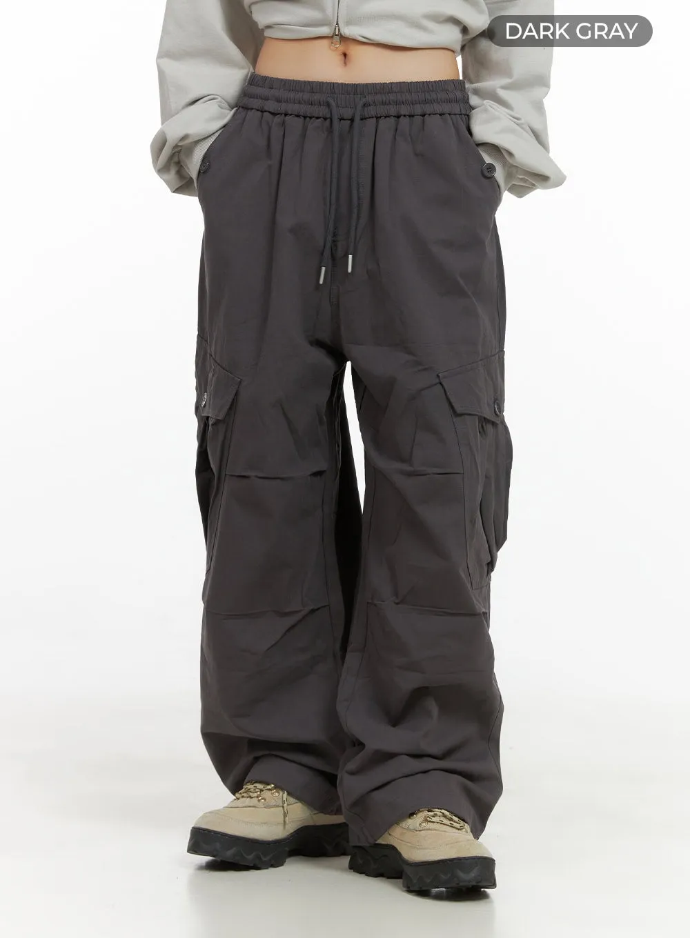 String Banded Baggy Cargo Pants CS403