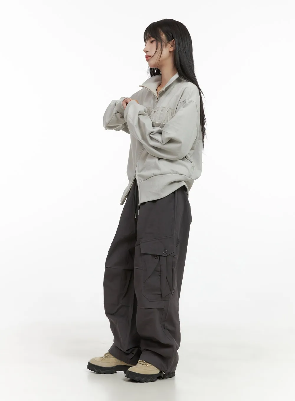 String Banded Baggy Cargo Pants CS403