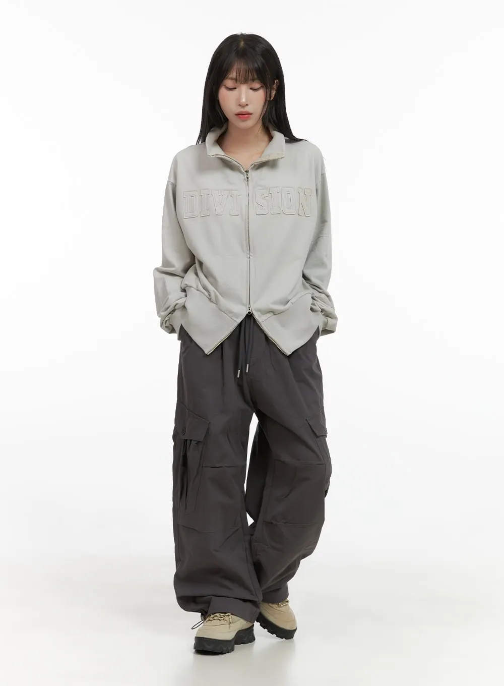 String Banded Baggy Cargo Pants CS403
