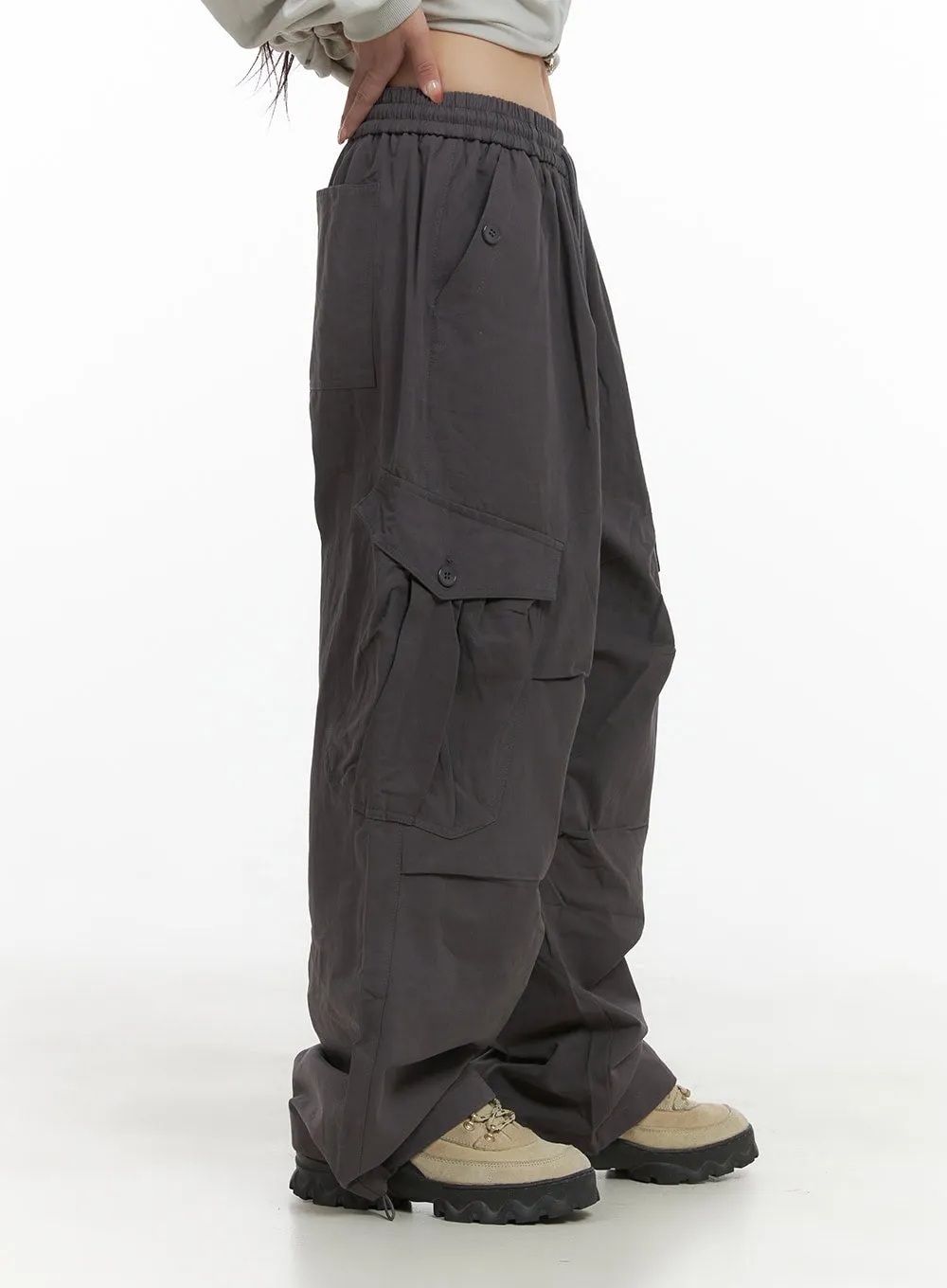 String Banded Baggy Cargo Pants CS403