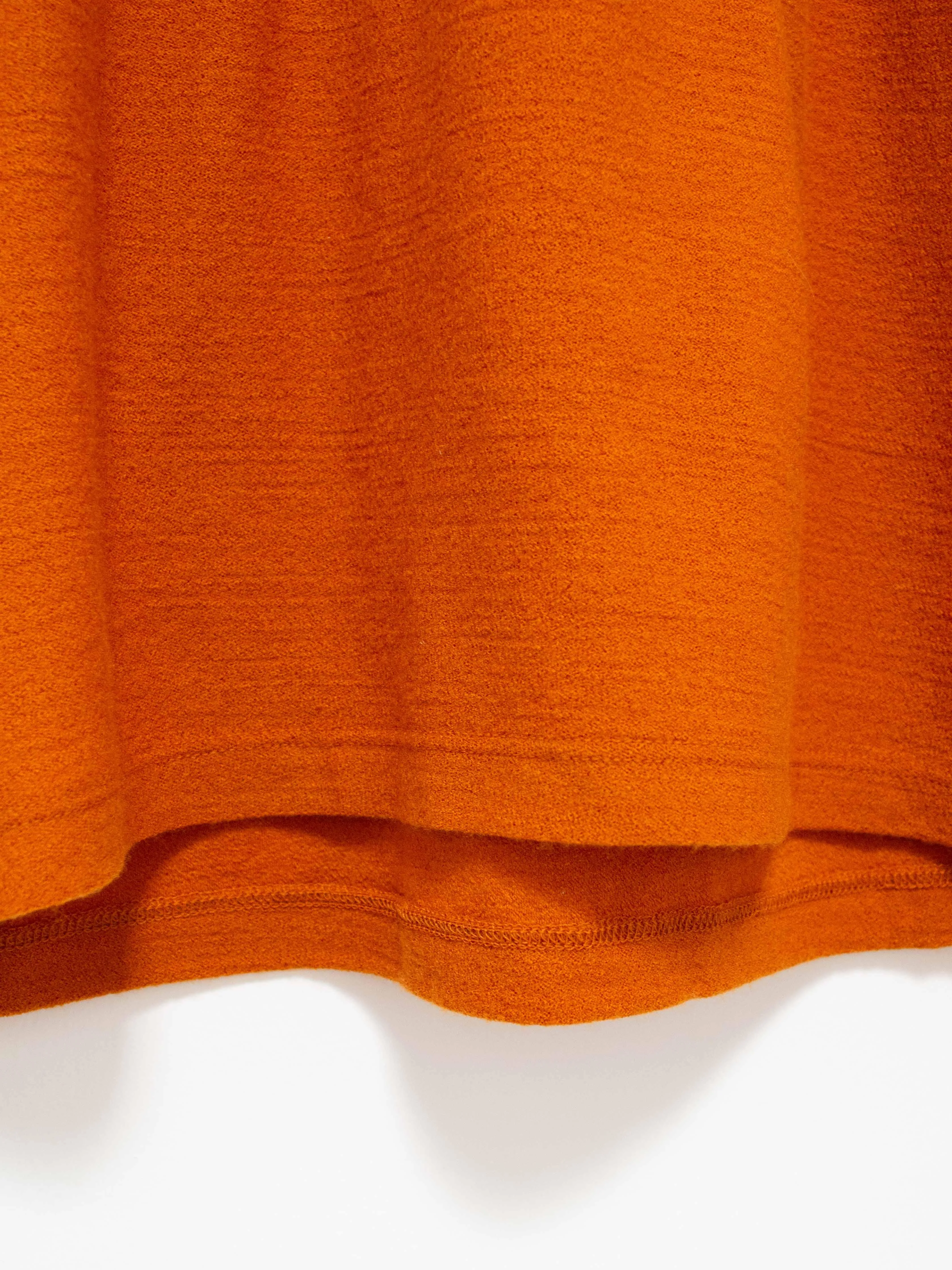 Superfine Merino Crepe Jersey Turtleneck Tee - Dark Orange