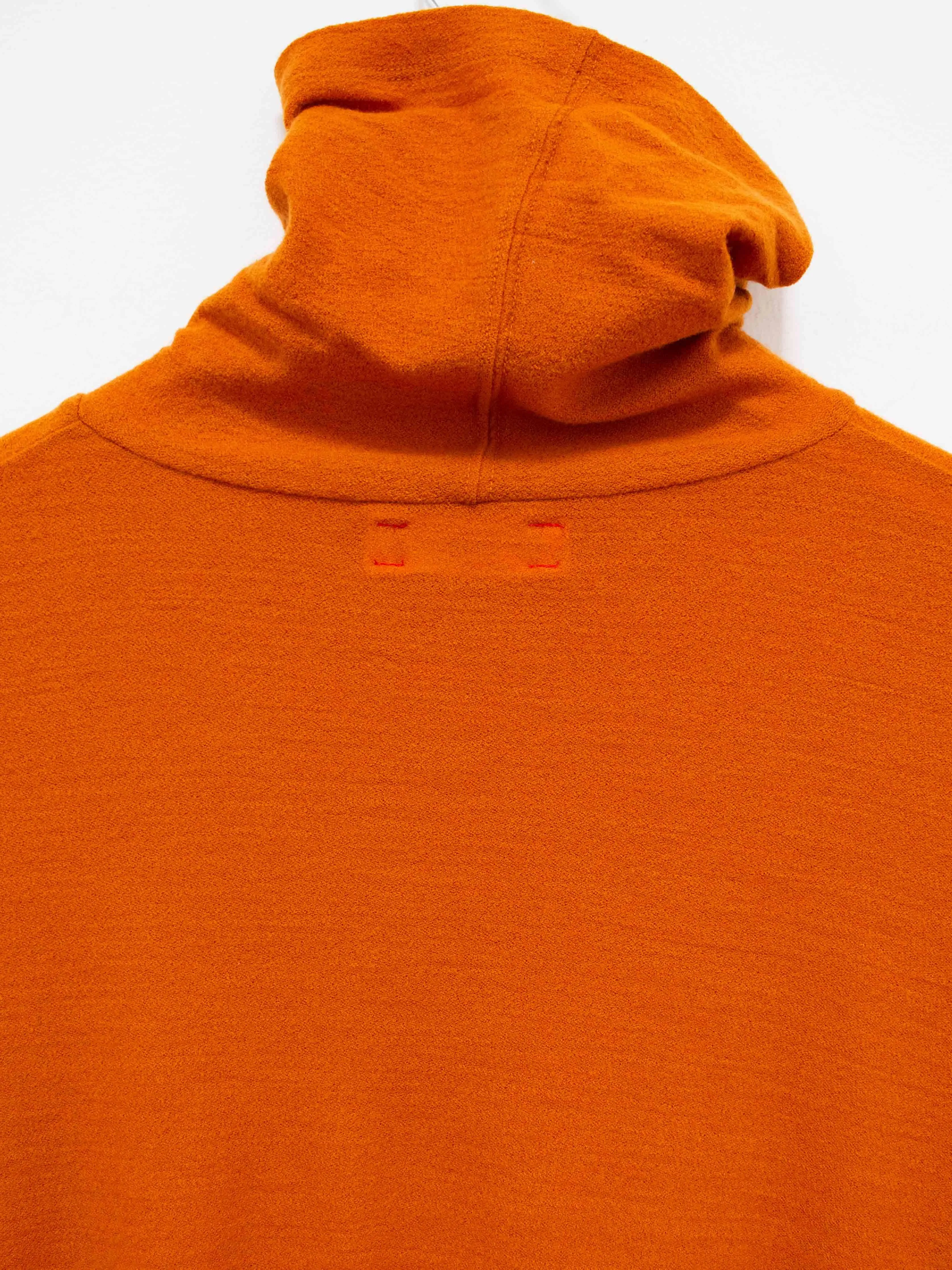 Superfine Merino Crepe Jersey Turtleneck Tee - Dark Orange