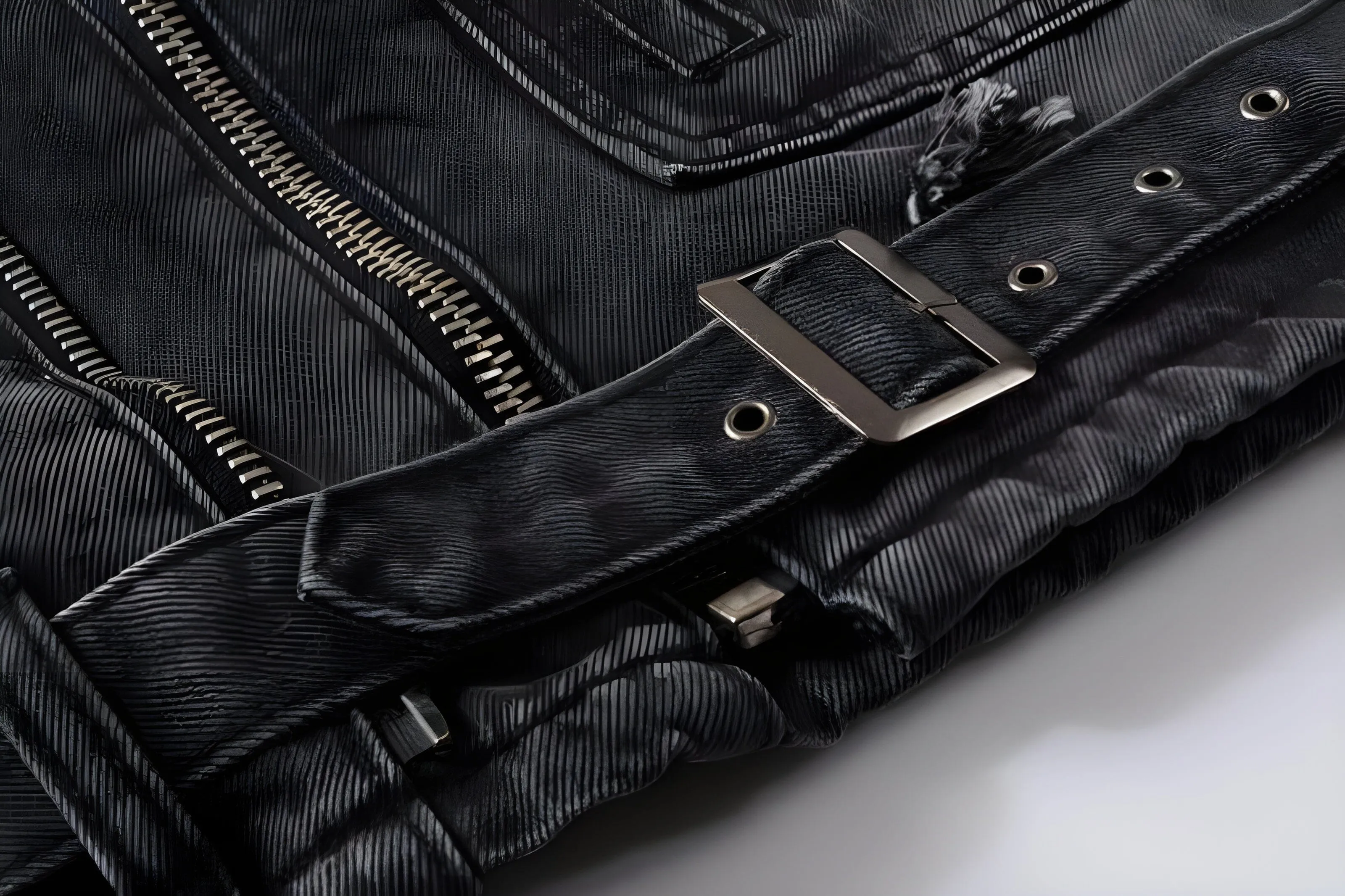 The Antonio Distressed Denim Biker Jacket - Charcoal