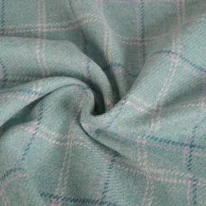 Turquoise Coating Plaid Fabric 96261