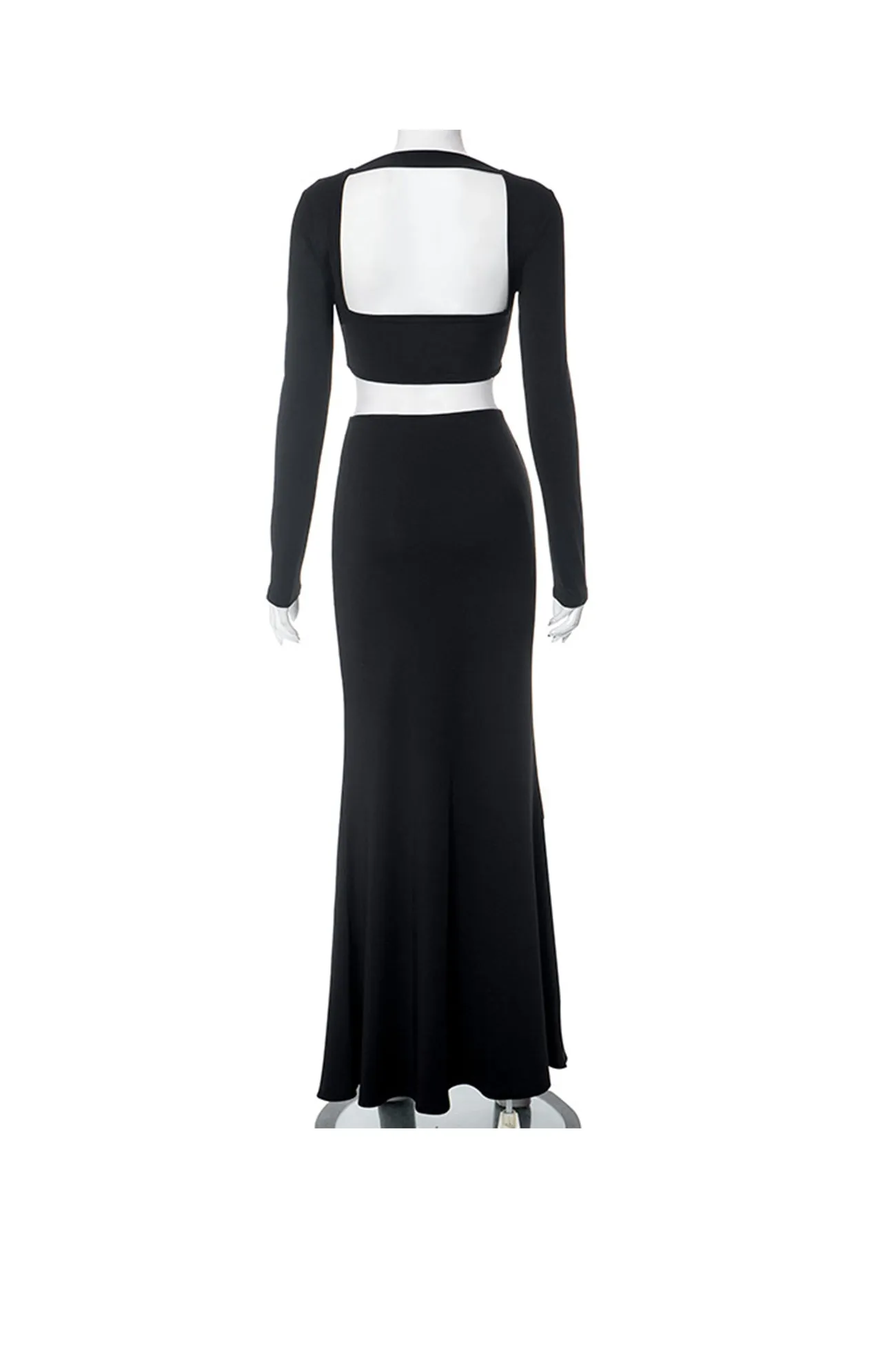 Twisted-front Backless Crop Top Midi Skirt Suits