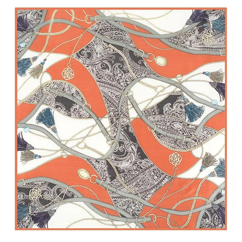 Various Fashionable Printed Square Silk Hair Scarf Head Scarf