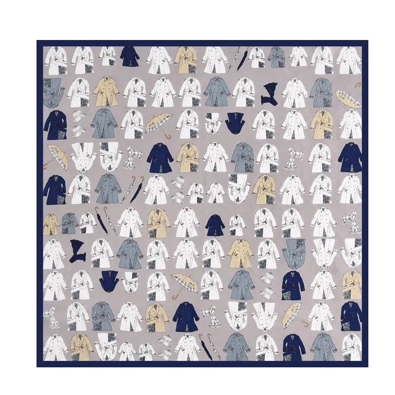 Various Fashionable Printed Square Silk Hair Scarf Head Scarf