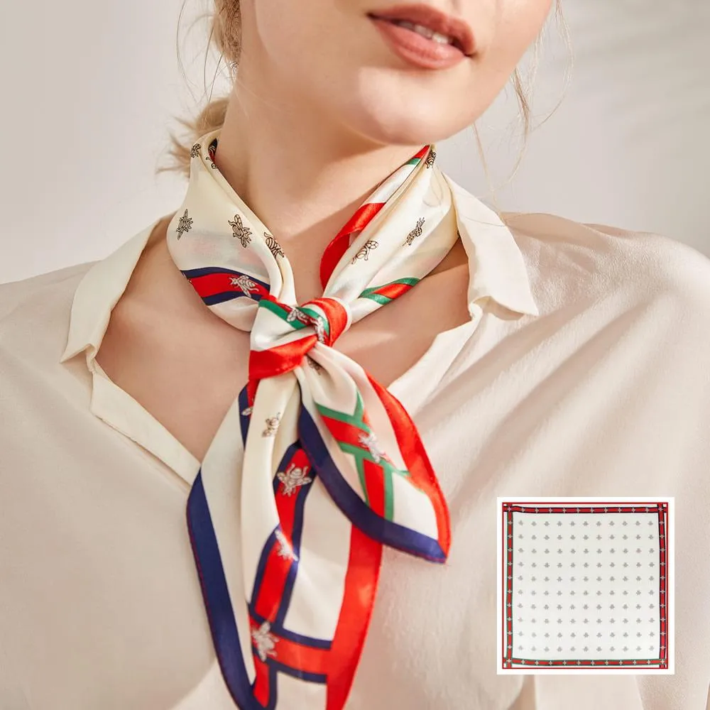 Various Fashionable Printed Square Silk Hair Scarf Head Scarf