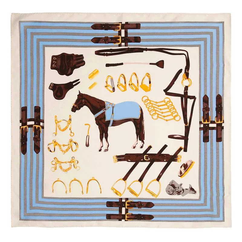 Various Fashionable Printed Square Silk Hair Scarf Head Scarf