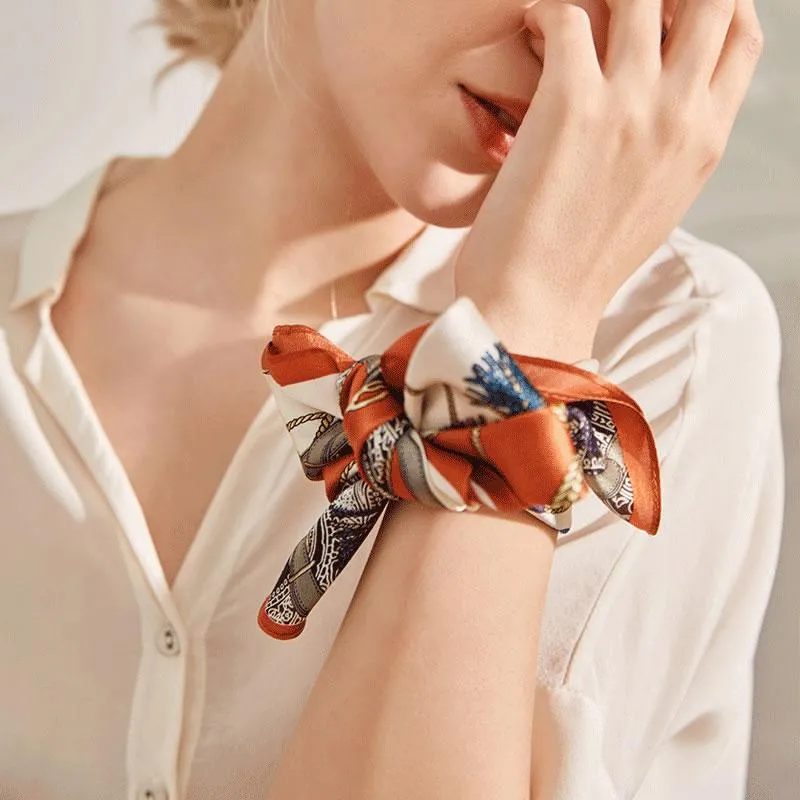 Various Fashionable Printed Square Silk Hair Scarf Head Scarf