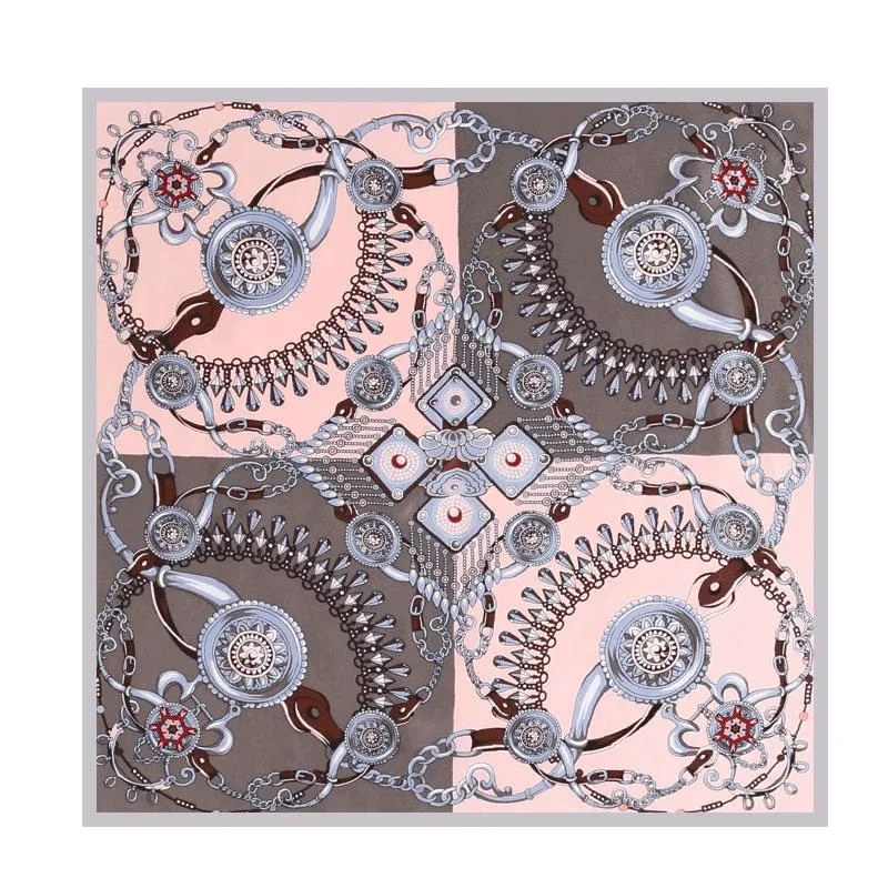 Various Fashionable Printed Square Silk Hair Scarf Head Scarf