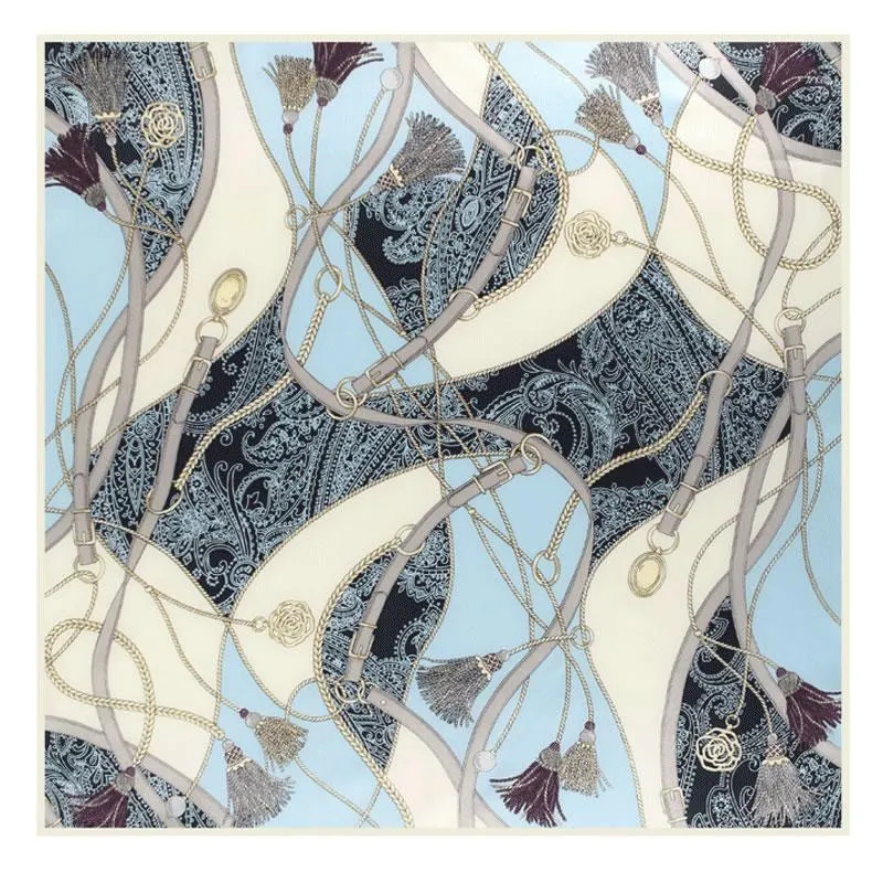 Various Fashionable Printed Square Silk Hair Scarf Head Scarf