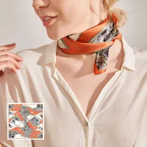Various Fashionable Printed Square Silk Hair Scarf Head Scarf