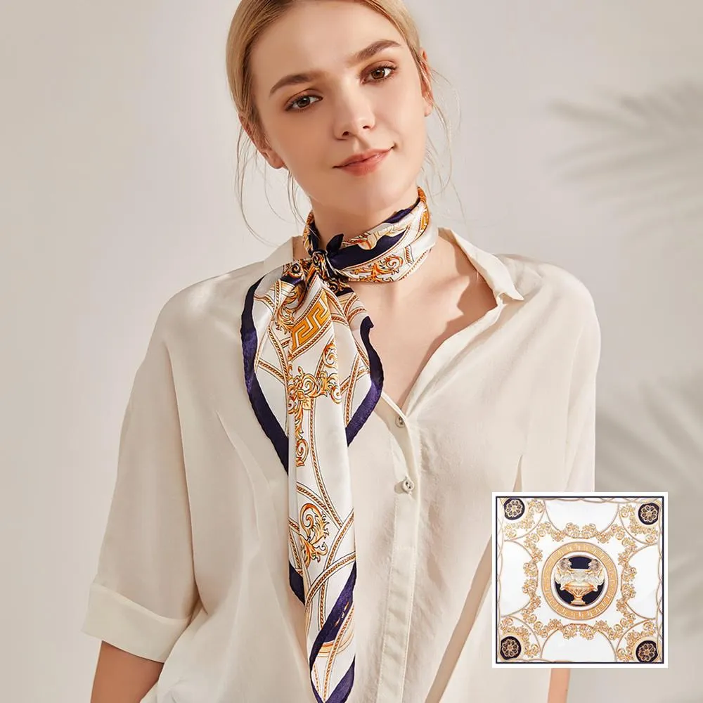Various Fashionable Printed Square Silk Hair Scarf Head Scarf