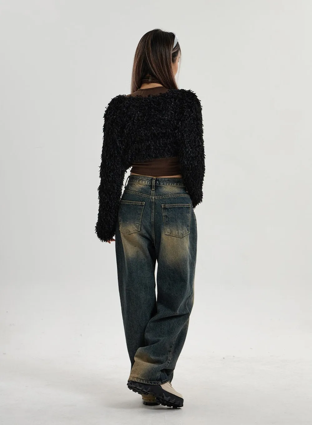Vintage Washing Wide Leg Denim Pants CN14