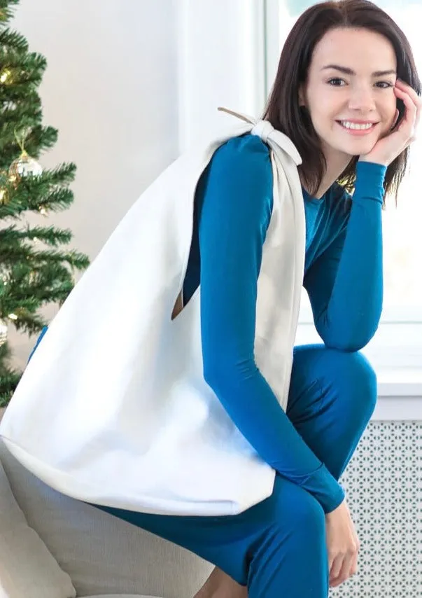 WHITE Italian Cashmere OVER THE SHOULDER BAG