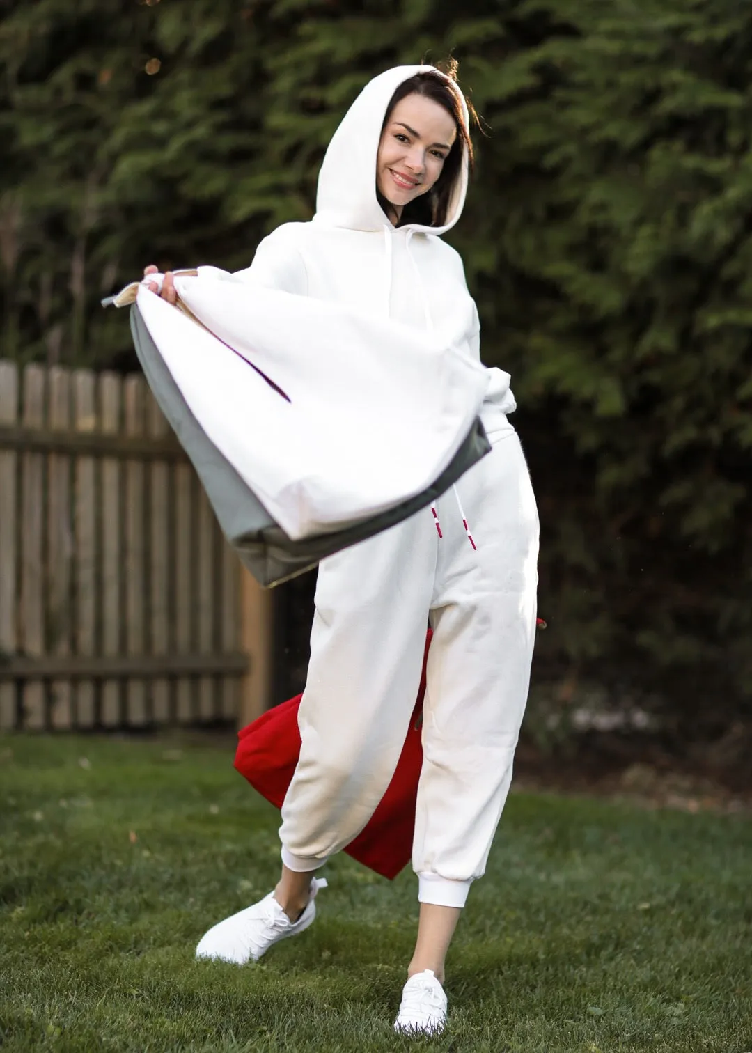 WHITE Italian Cashmere OVER THE SHOULDER BAG