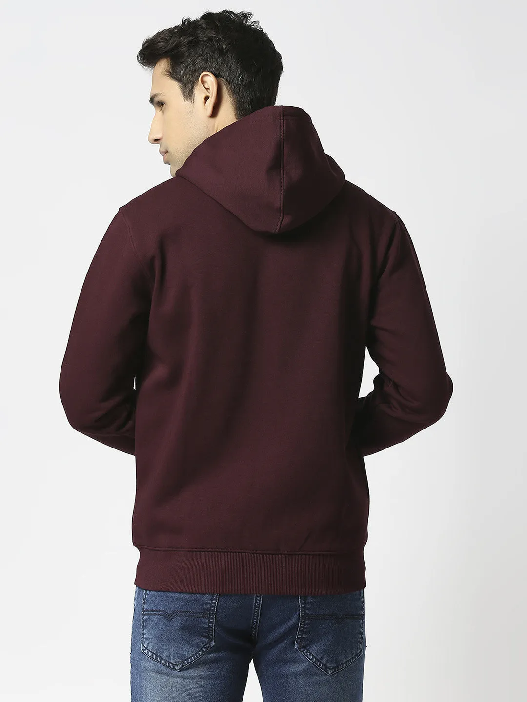 Wine Full Zip Fleece Hoodie