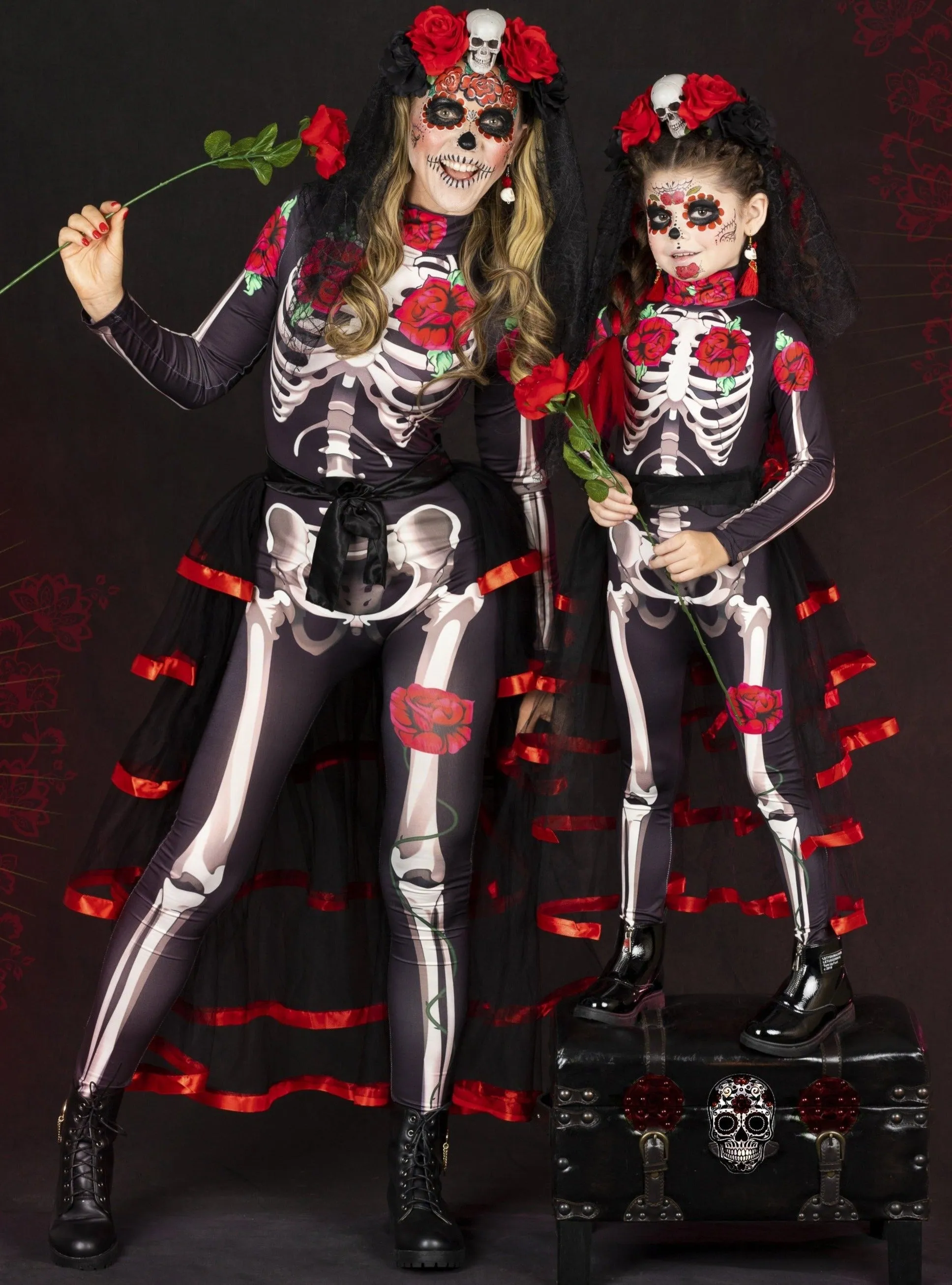 Women's Mommy And Me Day of The Dead Inspired Costume