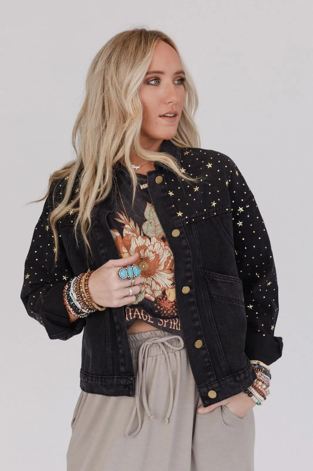 Written In The Stars Denim Jacket - Black