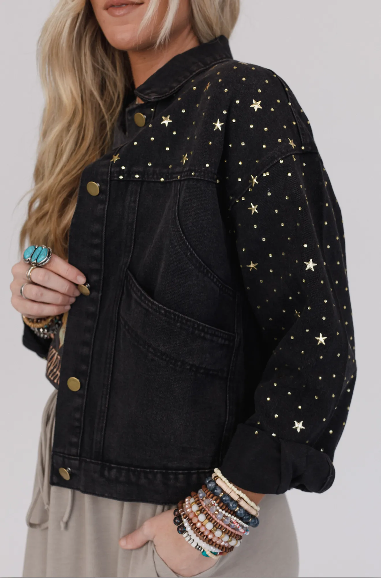 Written In The Stars Denim Jacket - Black