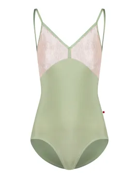 Yumiko Daria with Velvet V-Front & Back Camisole Leotard - Womens - Ginko / Misty Rose